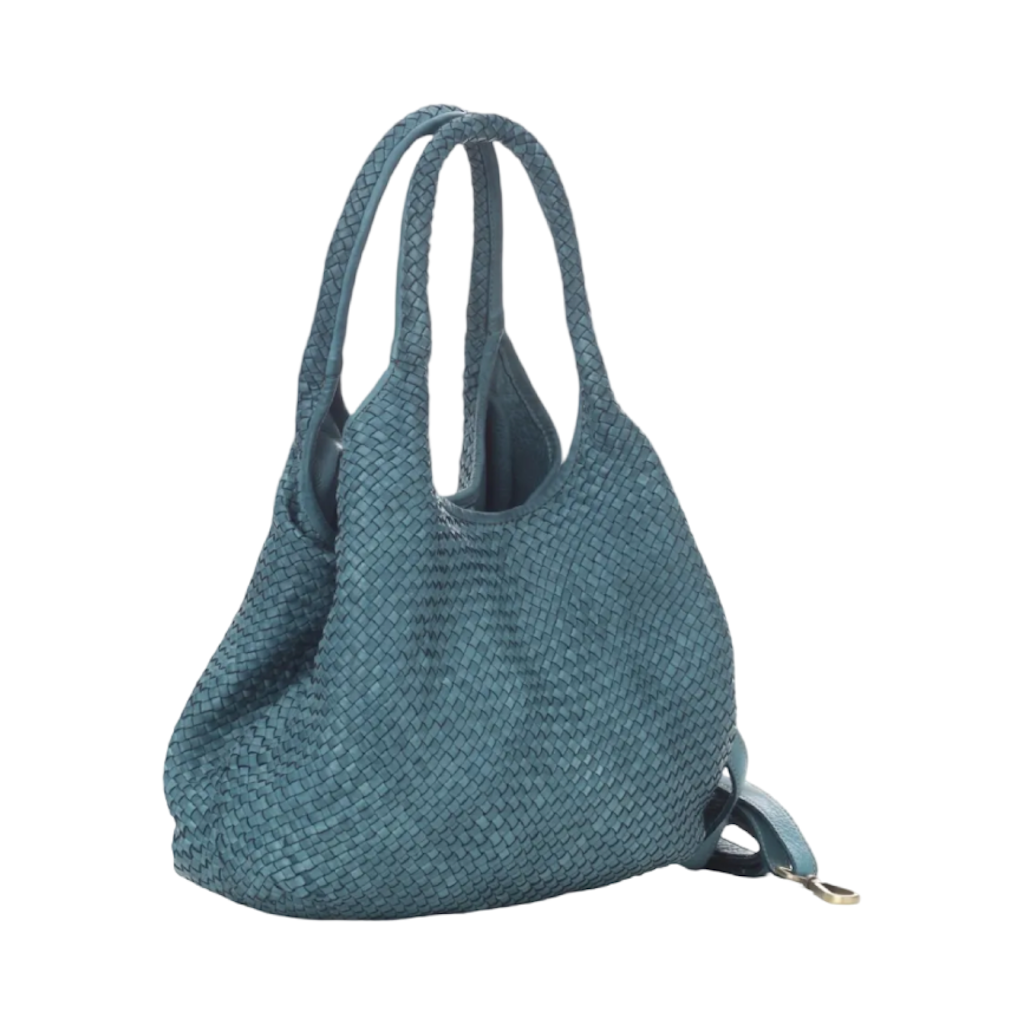 BZNA Bag Lana Petrol Italy Vintage Schultertasche Designer Damen Handtasche