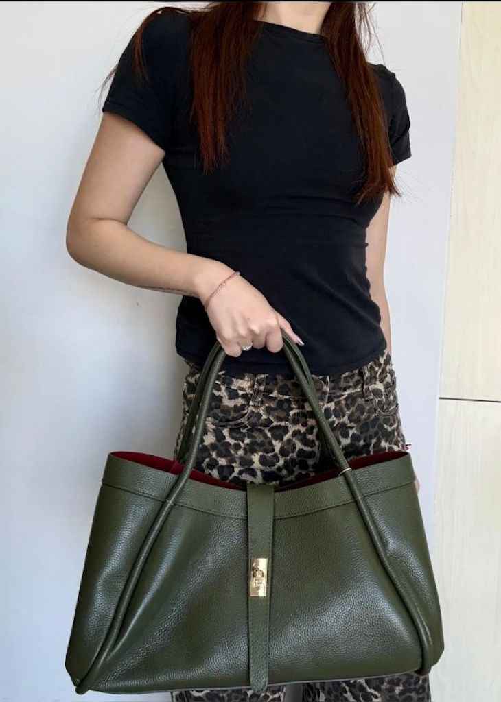 BZNA Bag Funny Gelb Leder Italy Damen Handtasche Schultertasche Tasche