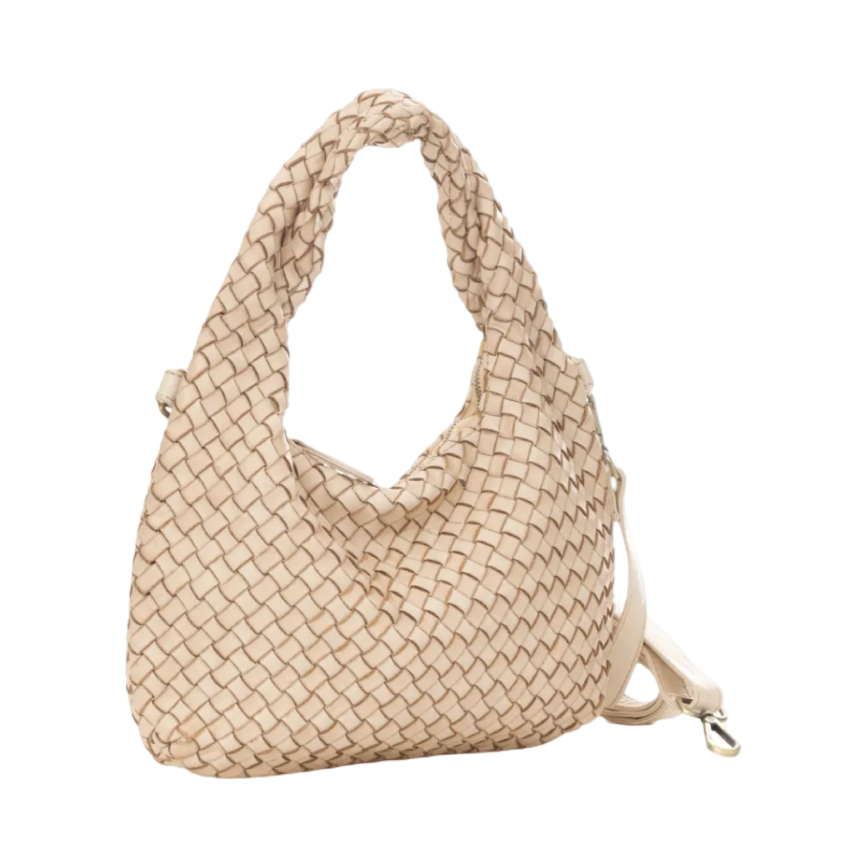 BZNA Bag Britta Beige Italy Designer Handtasche Schultertasche Tasche Leder - B Z N A