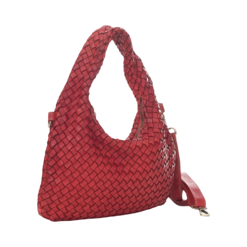 BZNA Bag Britta Rot Italy Designer Handtasche Schultertasche Tasche Leder - B Z N A