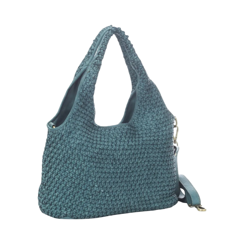 BZNA Bag Emilia Petrol Italy Designer Damen Handtasche Schultertasche Tasche Leder Shopper Neu