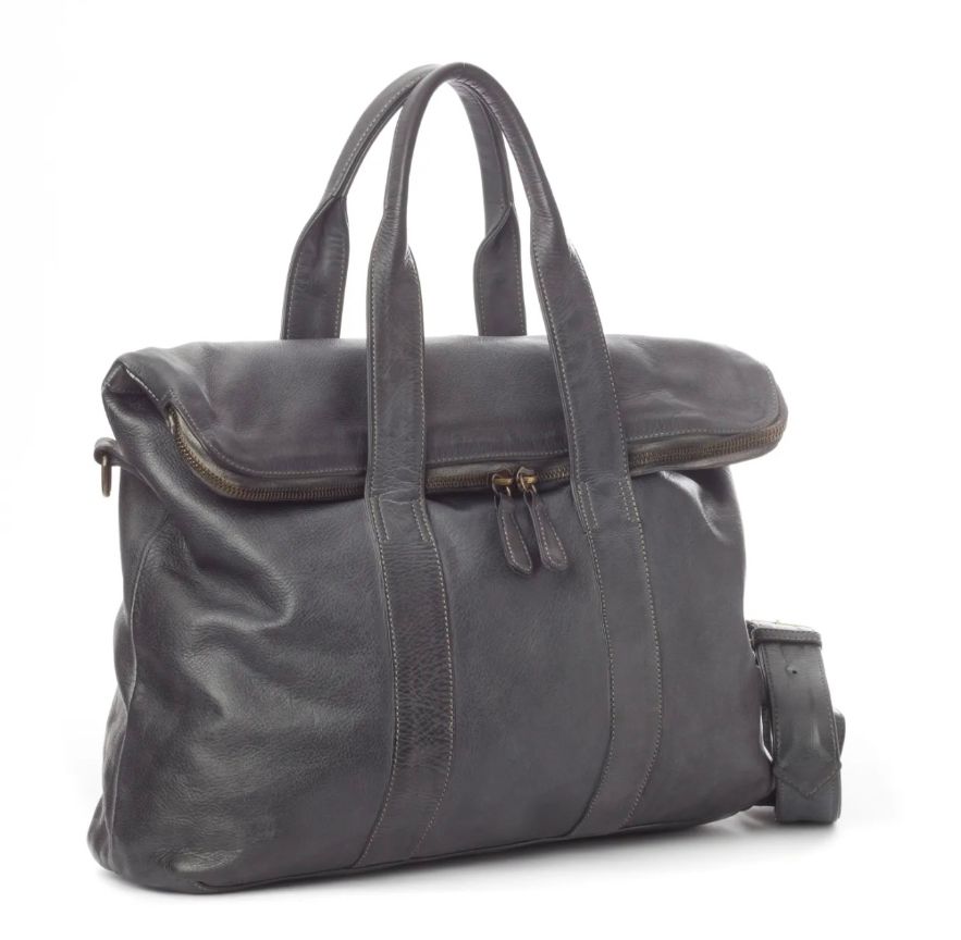 BZNA Bag Shopper Evi Grau Designer Business Messenger Tasche Schultertasche - B Z N A