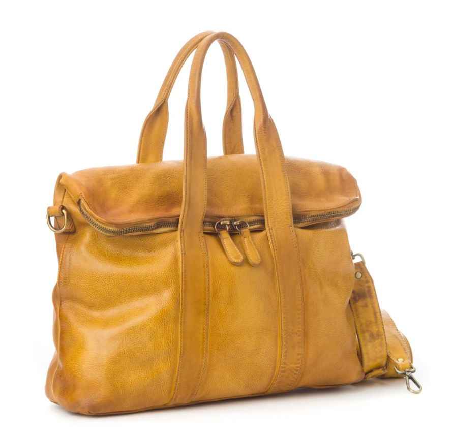 BZNA Bag Shopper Evi Gelb Designer Business Messenger Tasche Schultertasche