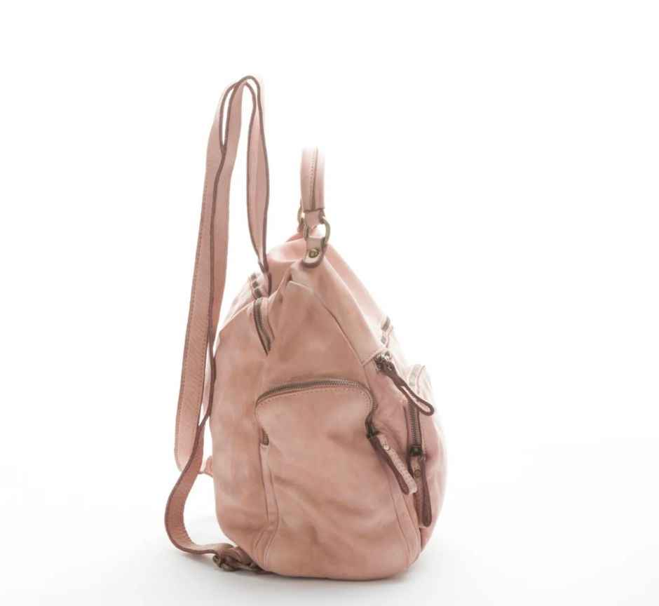 BZNA Bag Stella Rosa Backpacker Designer Rucksack Damenhandtasche Schultertasche Leder Nappa sheep ItalyNeu