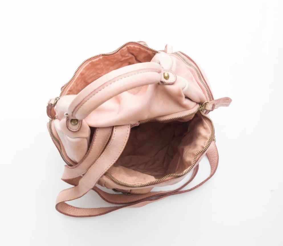 BZNA Bag Stella Taupe Backpacker Designer Rucksack Damenhandtasche Schultertasche Leder Nappa sheep ItalyNeu