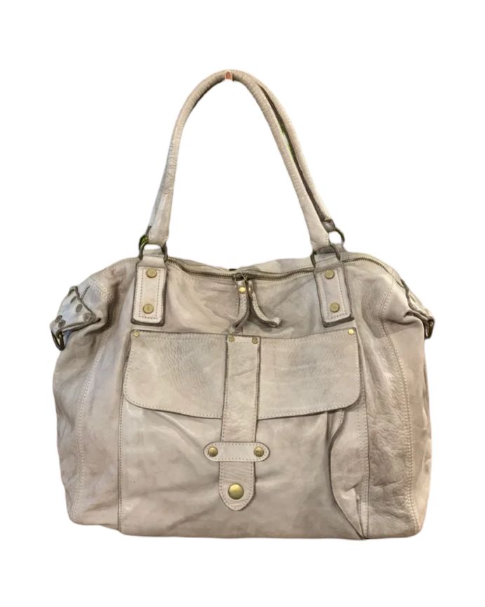 BZNA Bag Viola Beige Italy Designer Damen Handtasche Ledertasche Schultertasche Tasche Leder Shopper Neu - B Z N A
