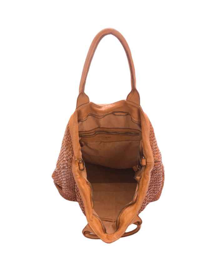 BZNA Bag Naomi cognac Italy Designer Damen Handtasche Tasche Schafsleder Shopper
