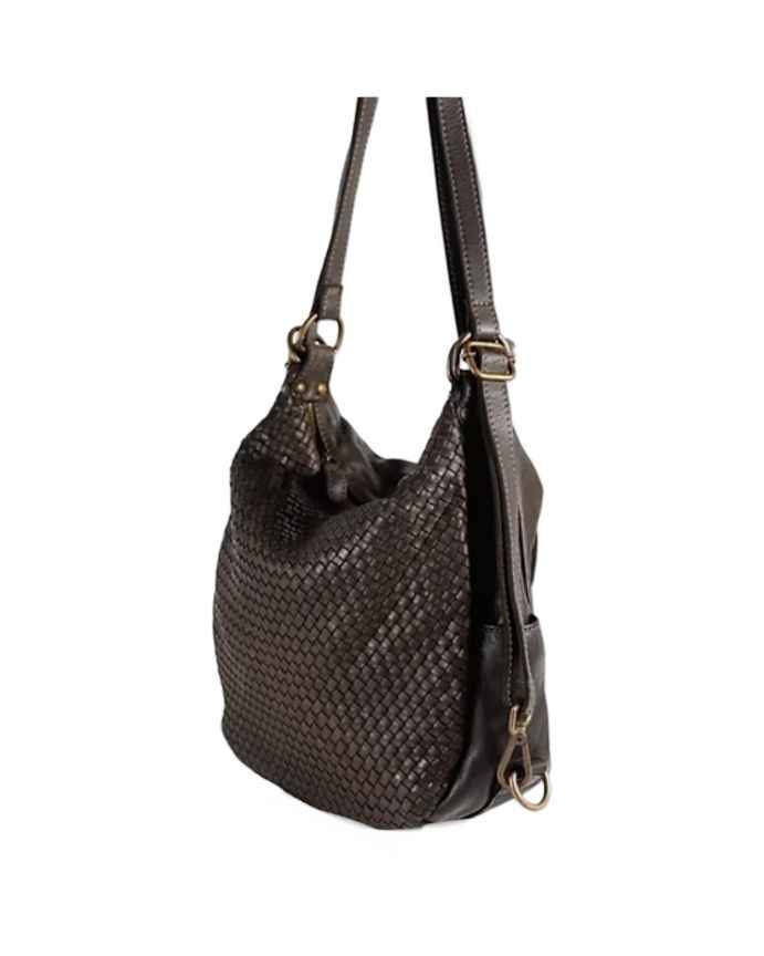 BZNA Bag Lizz Braun Backpacker Designer Rucksack Damenhandtasche Schultertasche