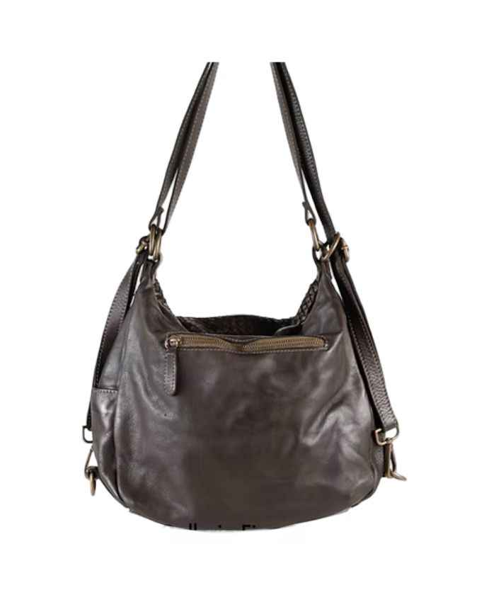 BZNA Bag Lizz Braun Backpacker Designer Rucksack Damenhandtasche Schultertasche