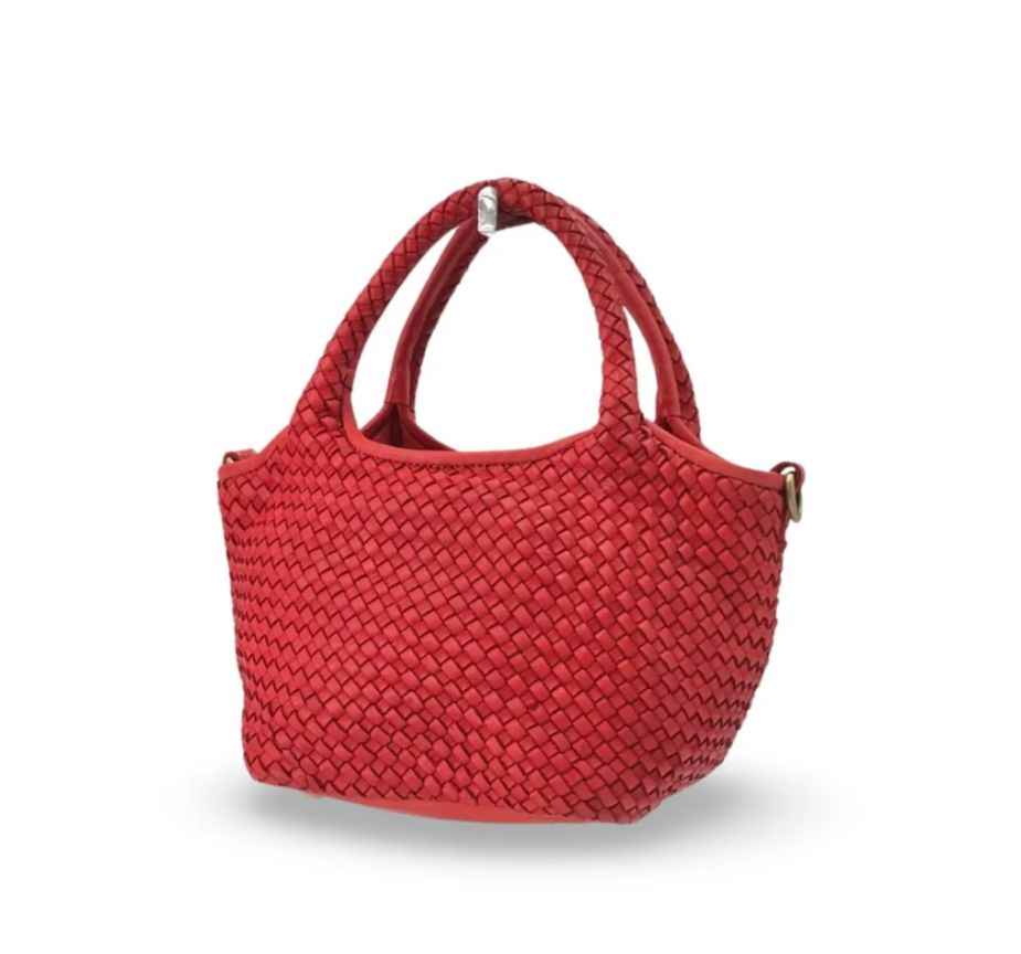 BZNA Bag Mala Rot Italy kleine Damen Handtasche Schultertasche Tasche Leder
