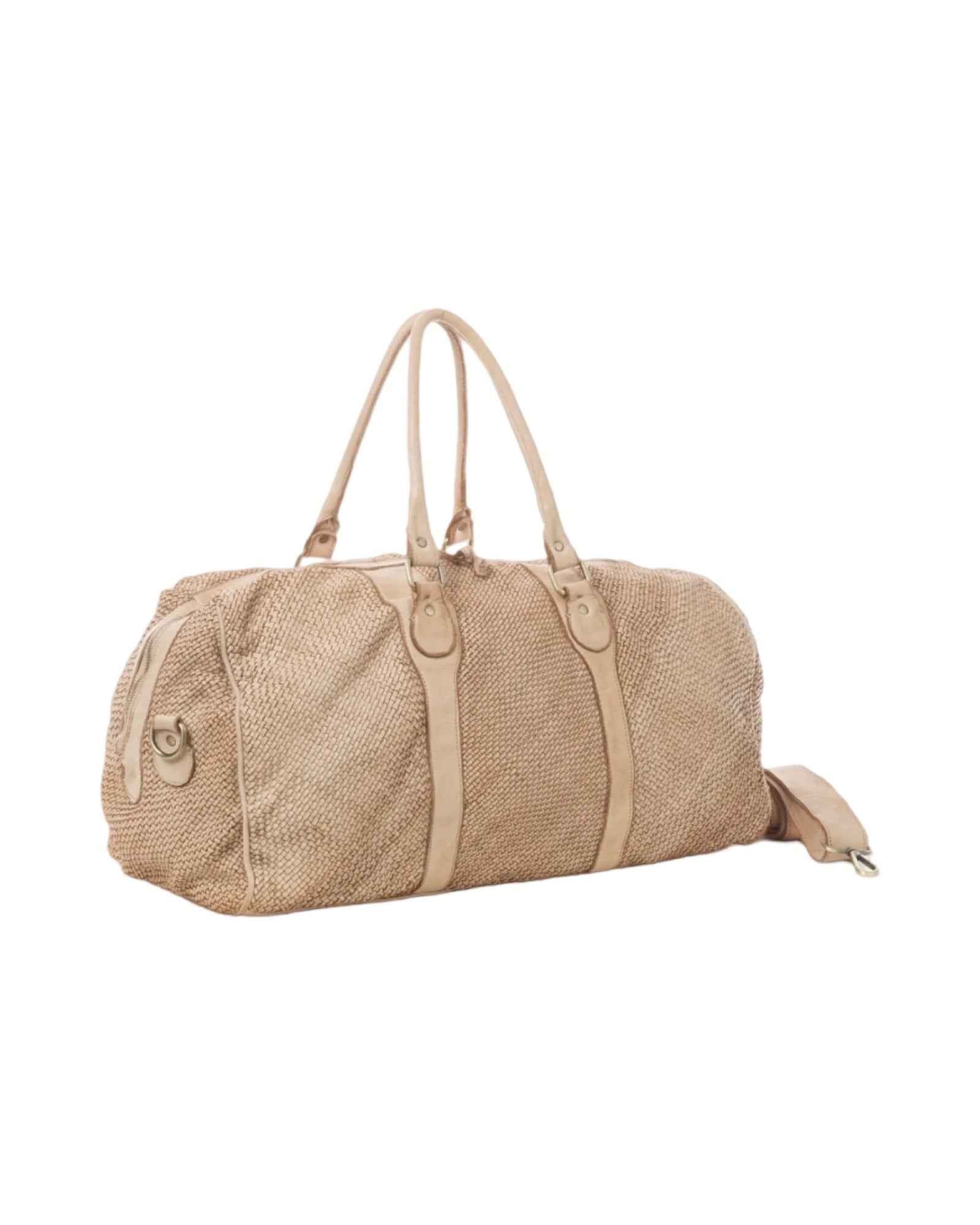BZNA Bag Viona Beige Italy Designer Weekender Unisex Reise Tasche Handtasche Schultertasche Leder Shopper Neu