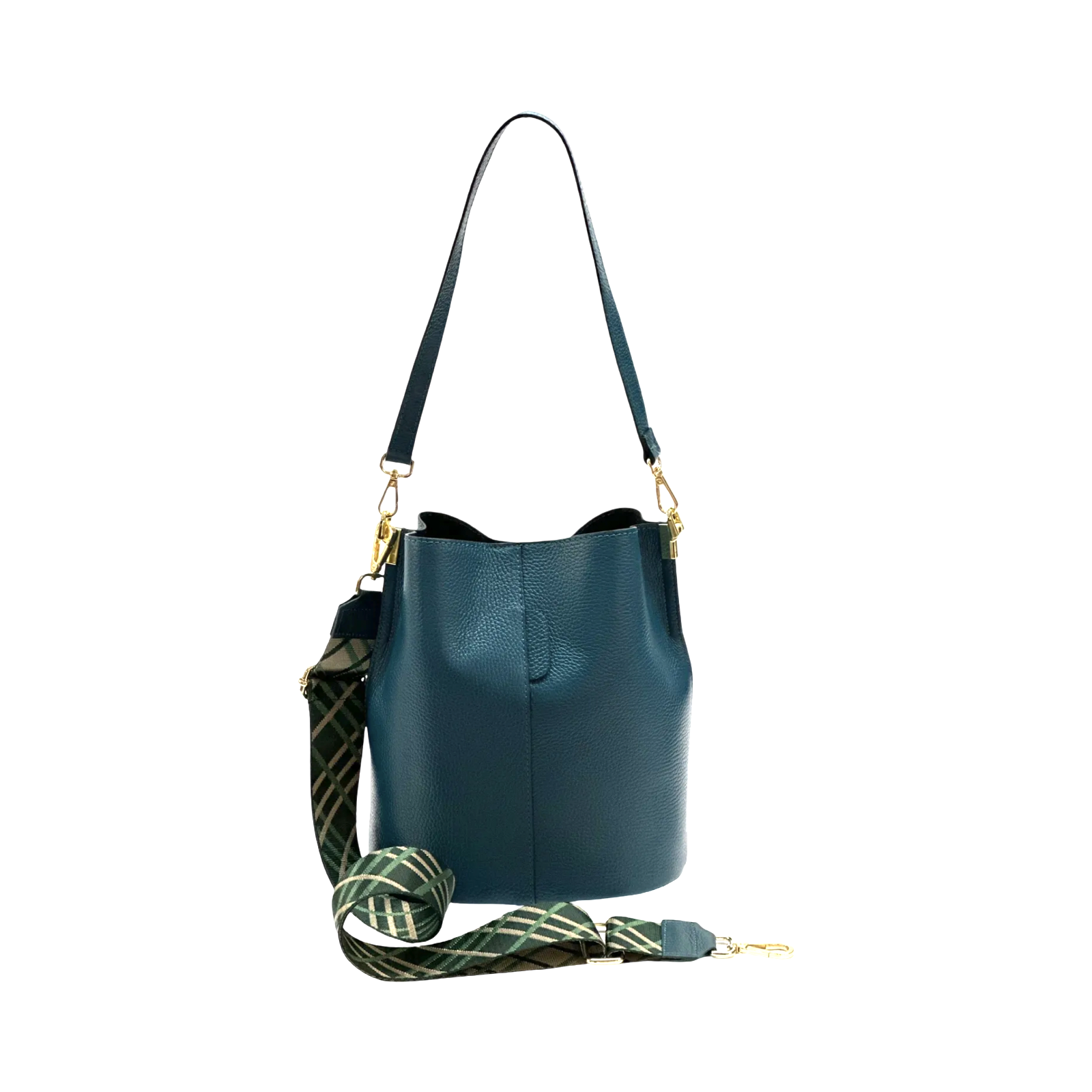 BZNA Bag Shirinia Petrol Leder Italy Damen Handtasche Schultertasche Tasche