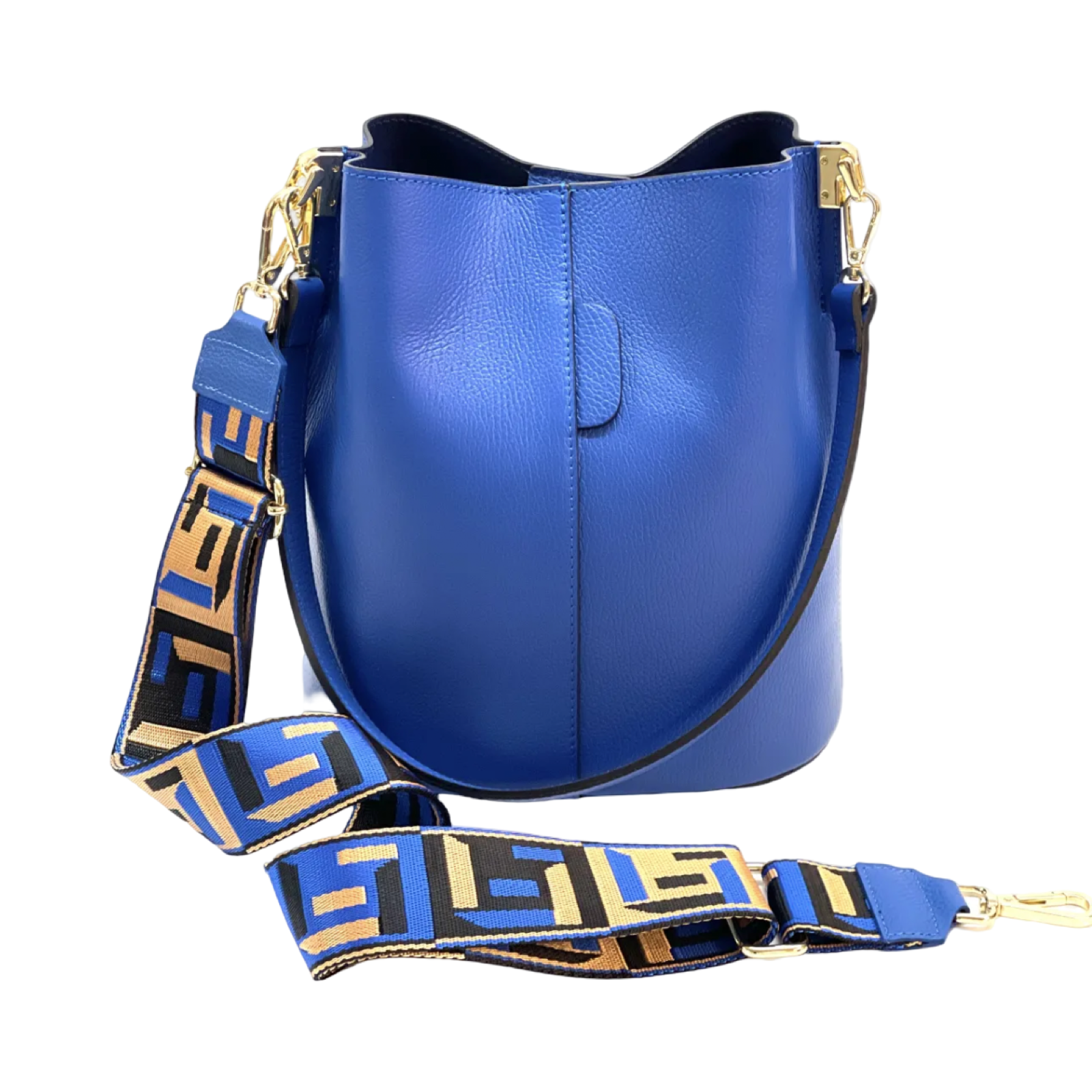 BZNA Bag Shirinia Bluette Leder Italy Damen Handtasche Schultertasche Tasche