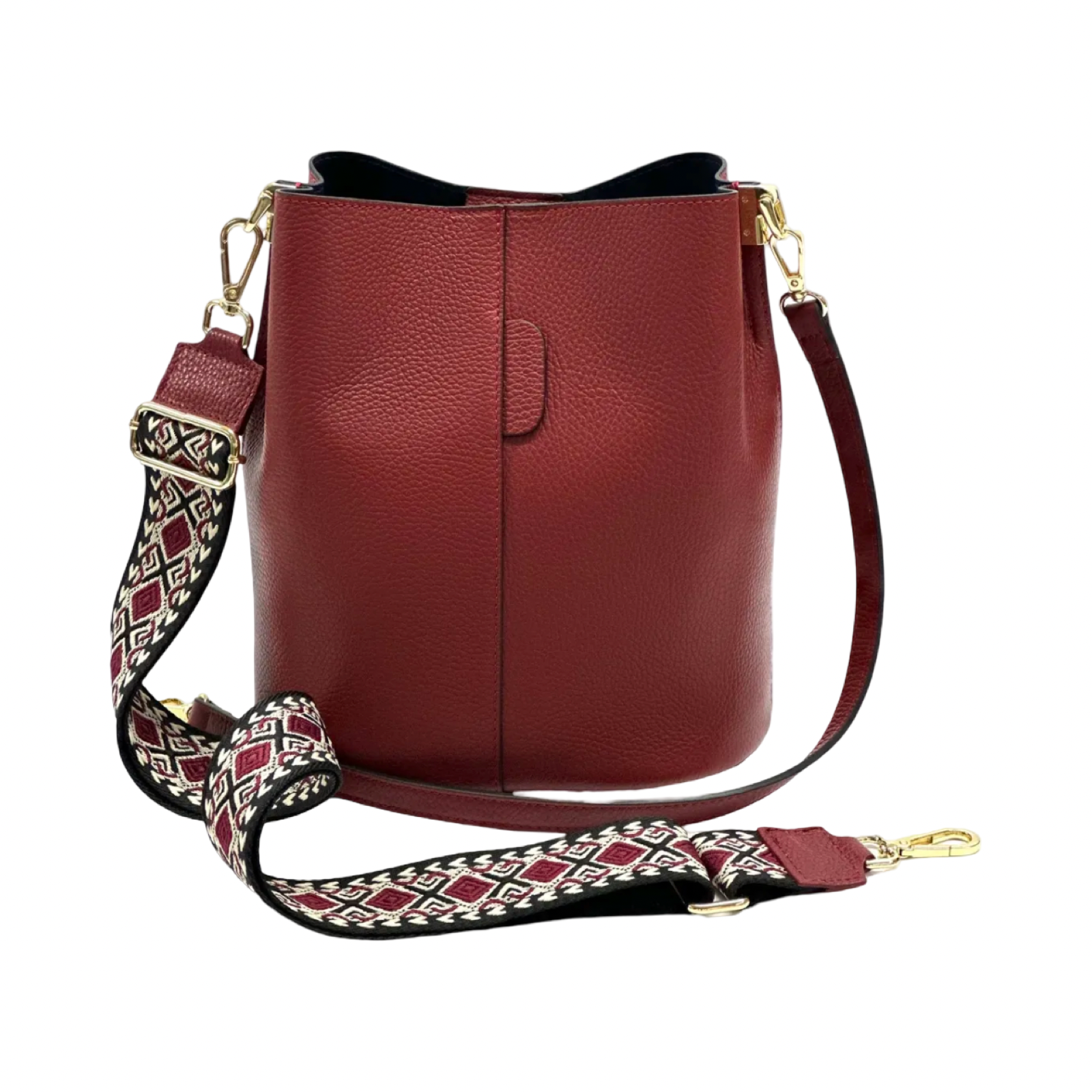 BZNA Bag Shirinia DarkRed Leder Italy Damen Handtasche Schultertasche Tasche