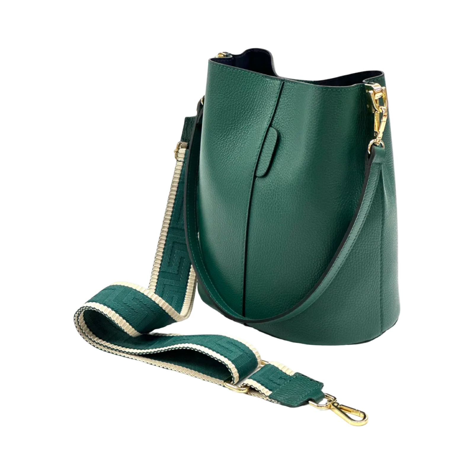 BZNA Bag Shirinia Verde Forest Leder Italy Damen Handtasche Schultertasche Tasche
