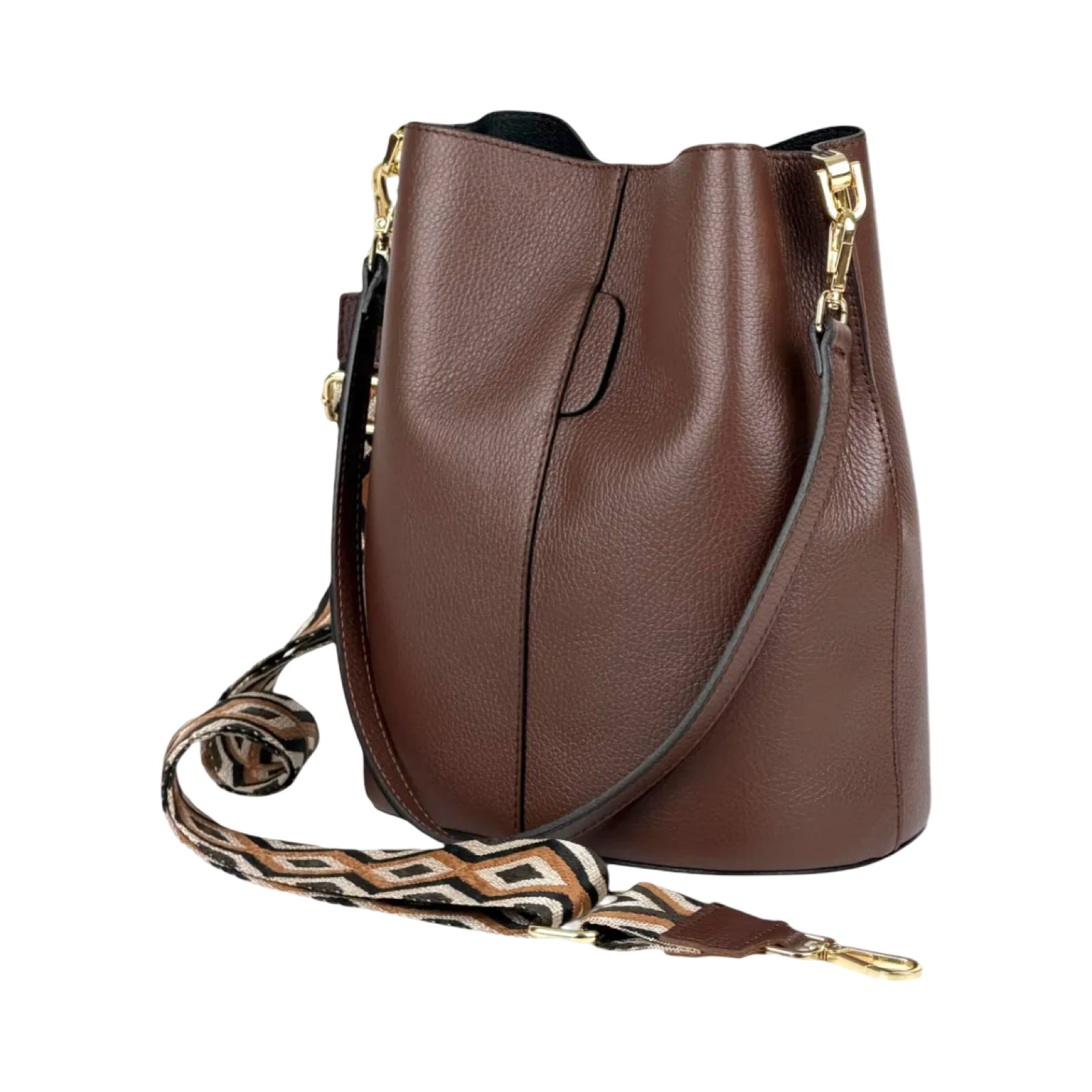 BZNA Bag Shirinia Braun Leder Italy Damen Handtasche Schultertasche Tasche