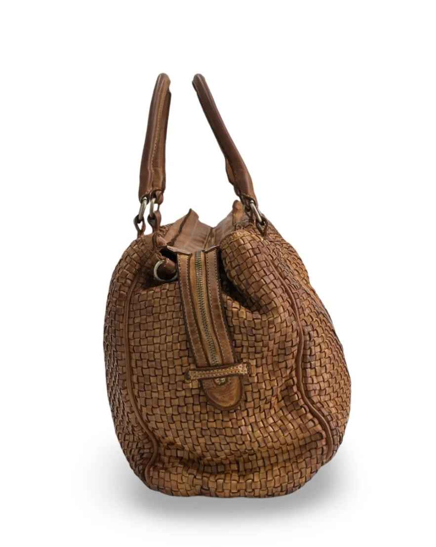 BZNA Bag Pepper Grün Brilliant Italy Designer Weekender Reise Tasche Handtasche Schultertasche Leder Shopper