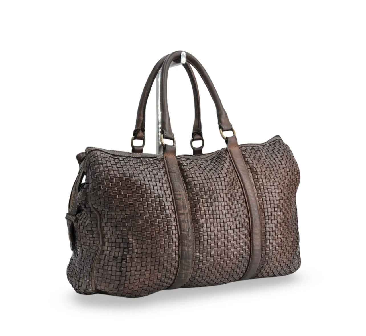 BZNA Bag Pepper Braun Italy Designer Weekender Reise Tasche Handtasche Schultertasche Leder Shopper