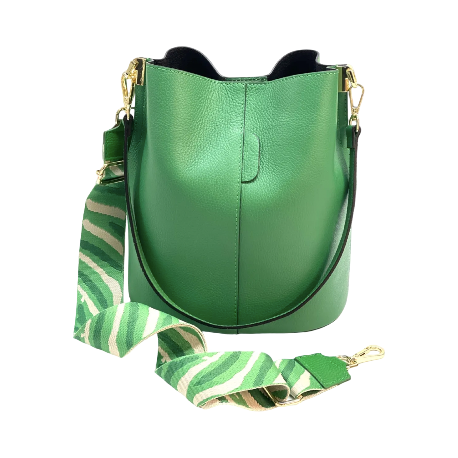 BZNA Bag Shirinia Esmerald Grün Leder Italy Damen Handtasche Schultertasche Tasche