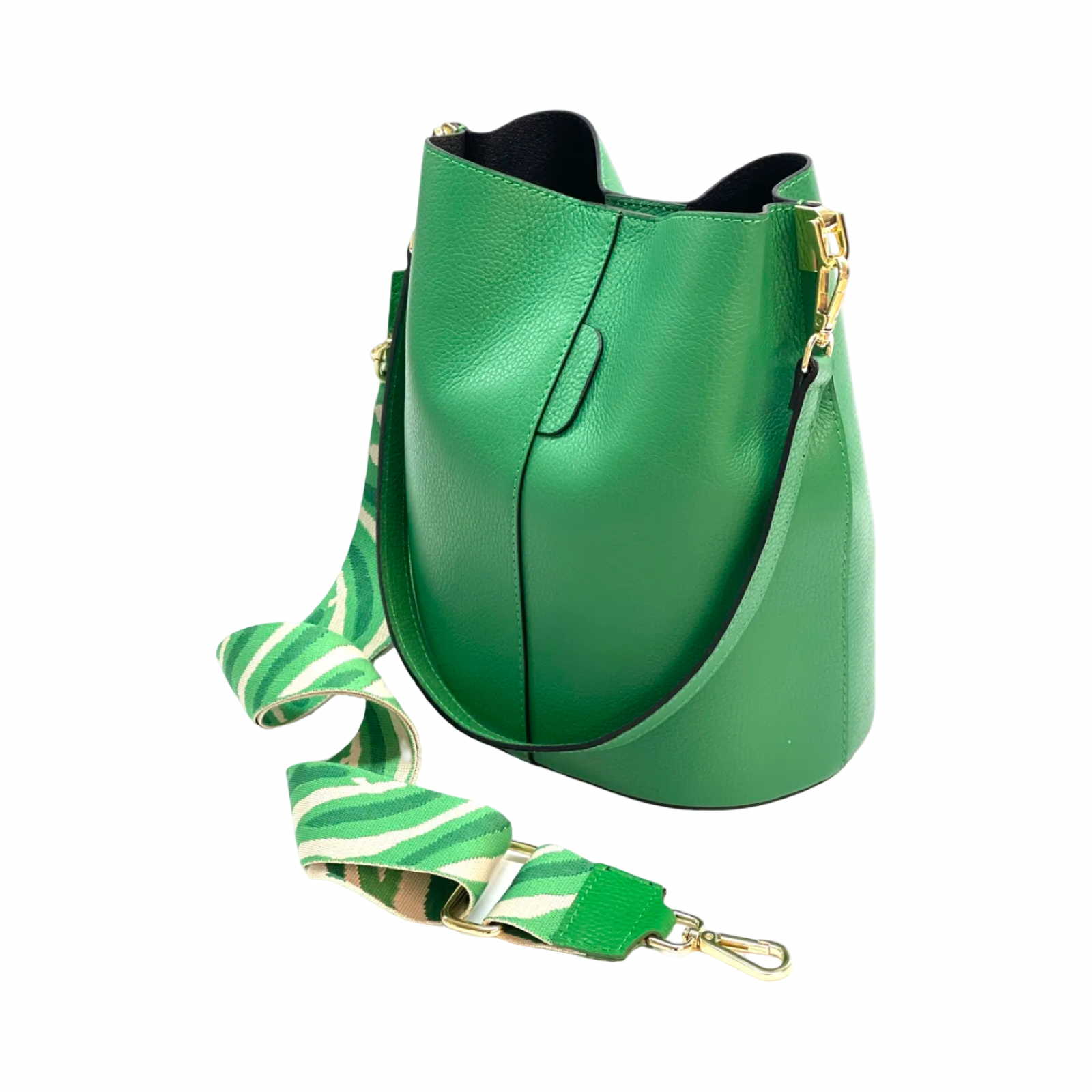 BZNA Bag Shirinia Esmerald Grün Leder Italy Damen Handtasche Schultertasche Tasche