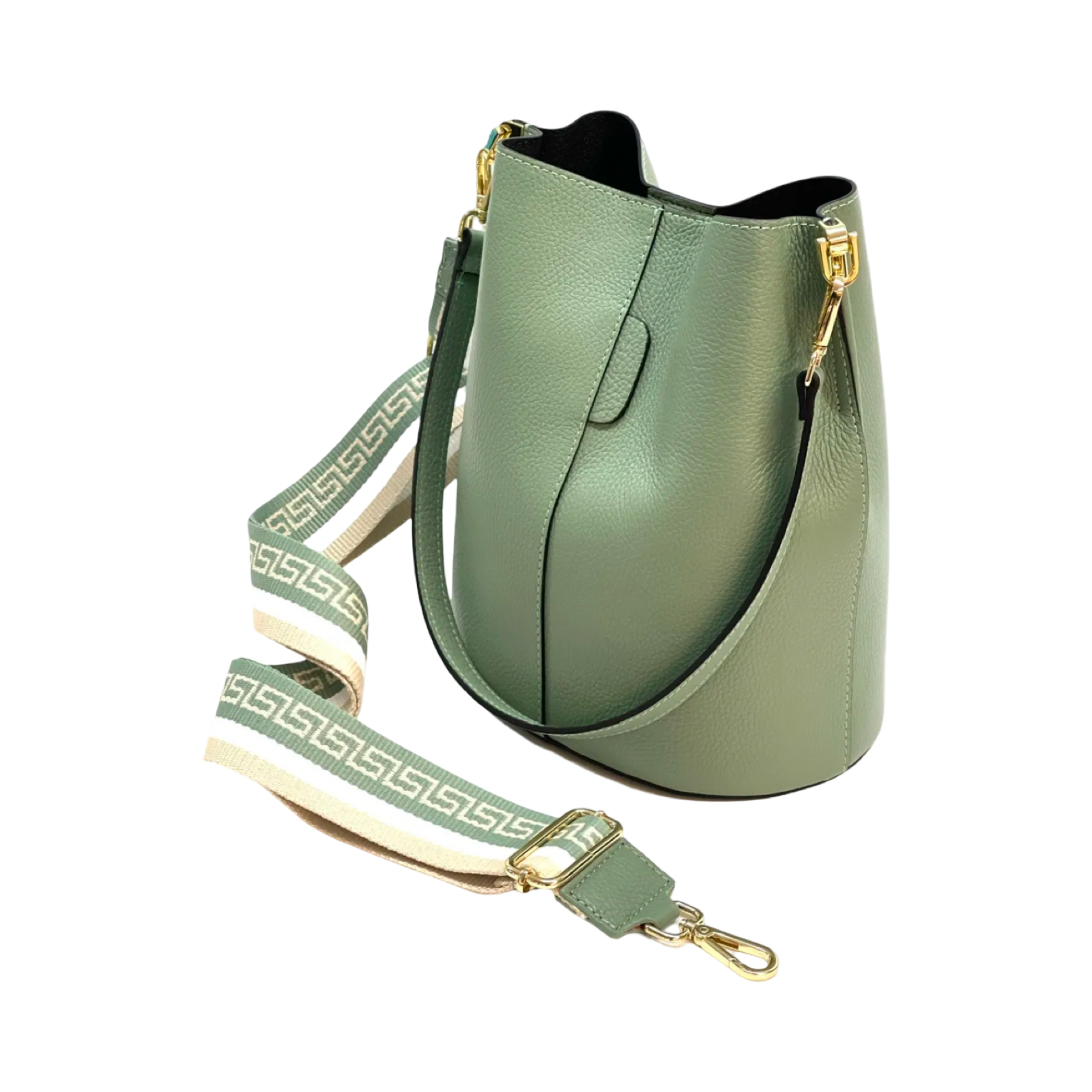 BZNA Bag Shirinia Salvia Grün Leder Italy Damen Handtasche Schultertasche Tasche