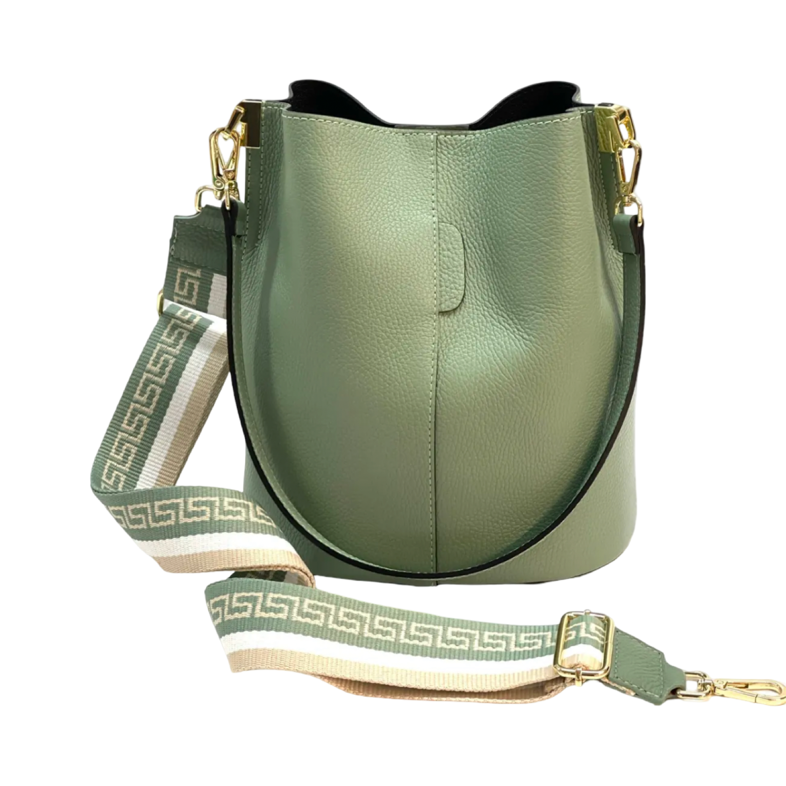 BZNA Bag Shirinia Salvia Grün Leder Italy Damen Handtasche Schultertasche Tasche