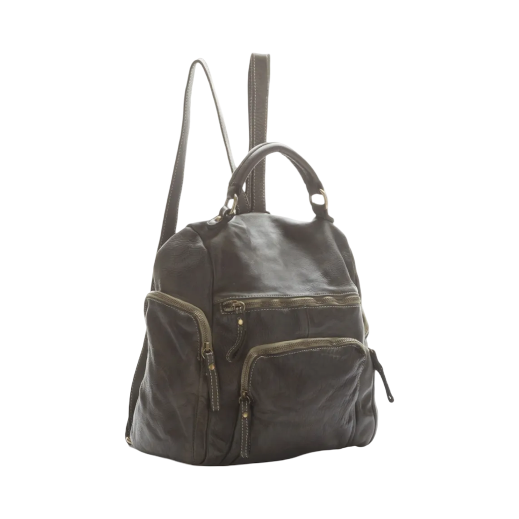 BZNA Bag Stella Grün Backpacker Designer Rucksack Damenhandtasche Schultertasche Leder Nappa sheep ItalyNeu - B Z N A
