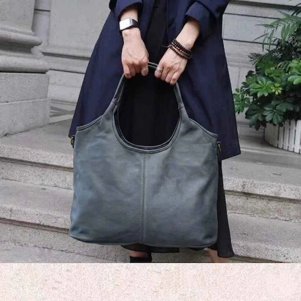 BZNA Bag Zinnia Blau Grau Italy Designer Handtasche Schultertasche Tasche Leder Shopper