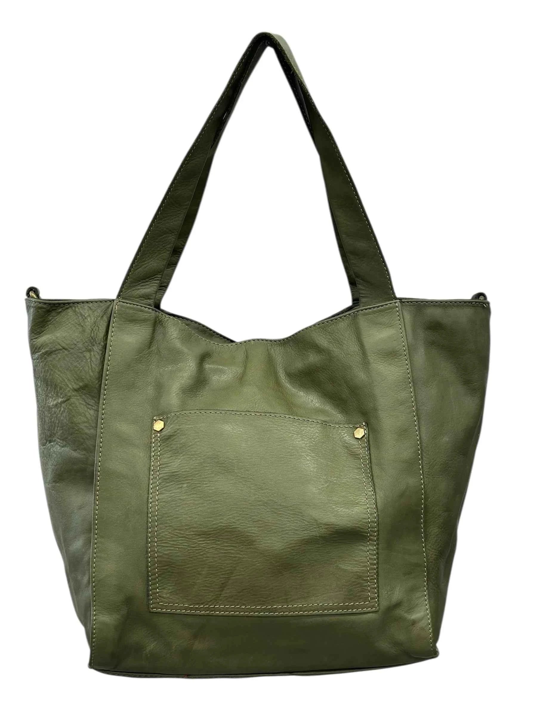 BZNA Bag B0242 Grün Italy Designer Handtasche Schultertasche Tasche Leder Shopper