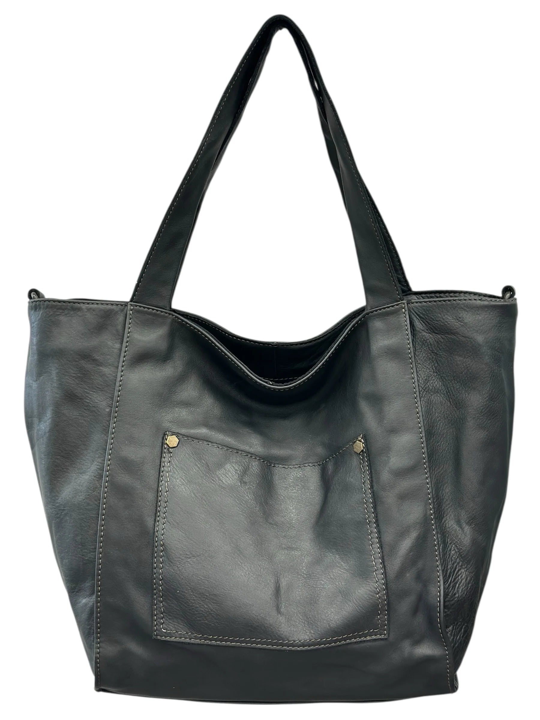 BZNA Bag B0242 Schwarz Italy Designer Handtasche Schultertasche Tasche Leder Shopper - B Z N A