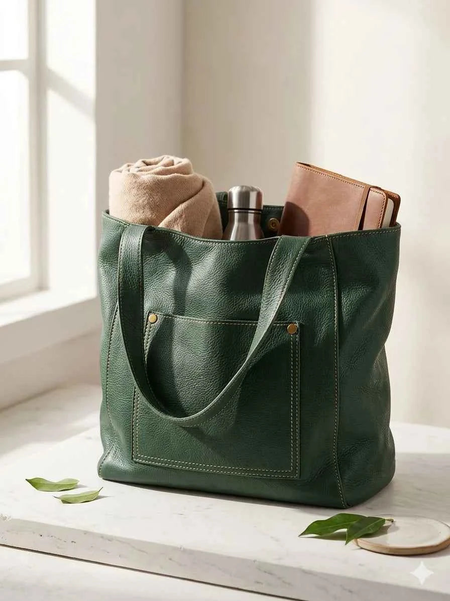 BZNA Bag B0242 Grün Italy Designer Handtasche Schultertasche Tasche Leder Shopper