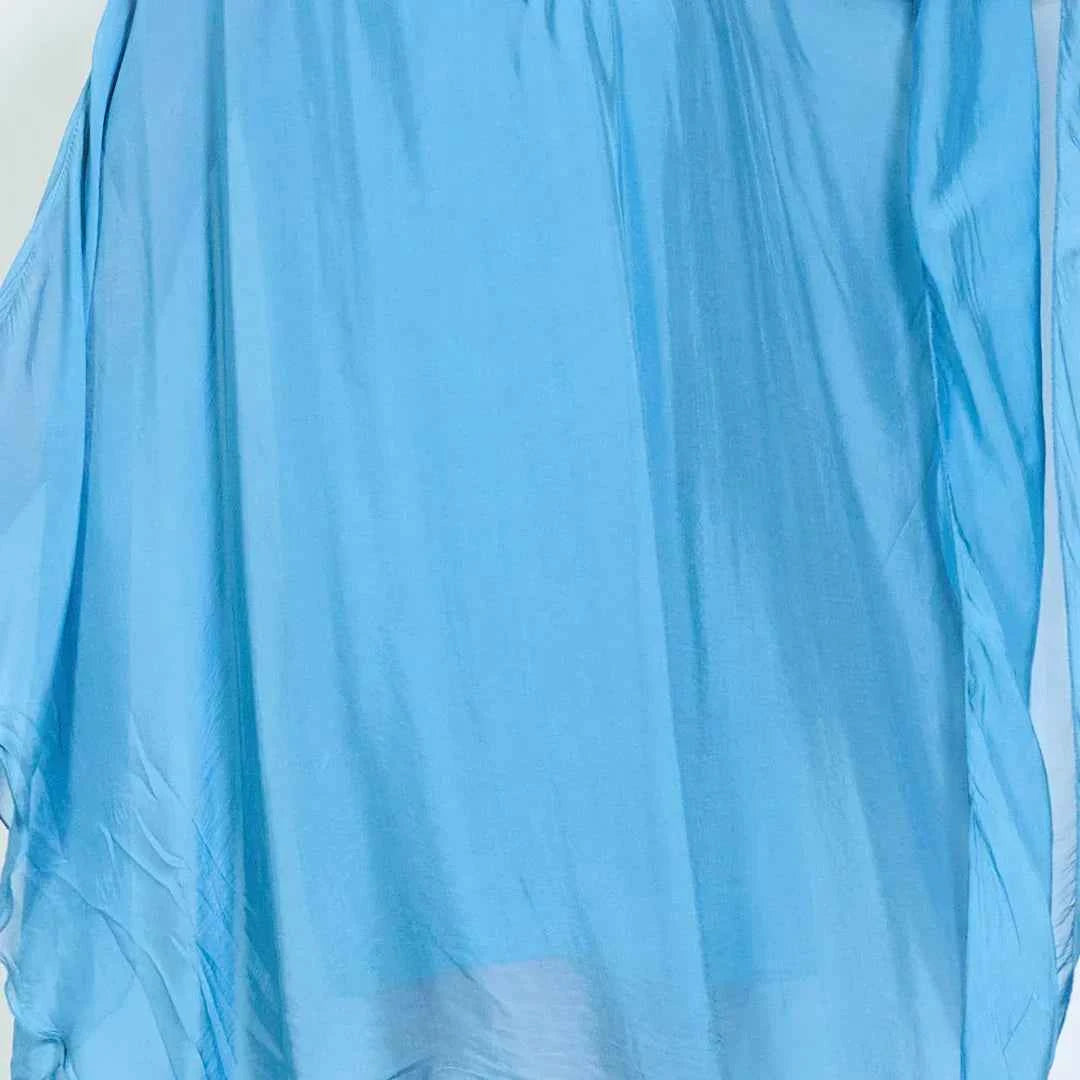 BZNA Kleid fließend fallendes Midikleid mit Stehkragen und Akzent am Rücken oneSize