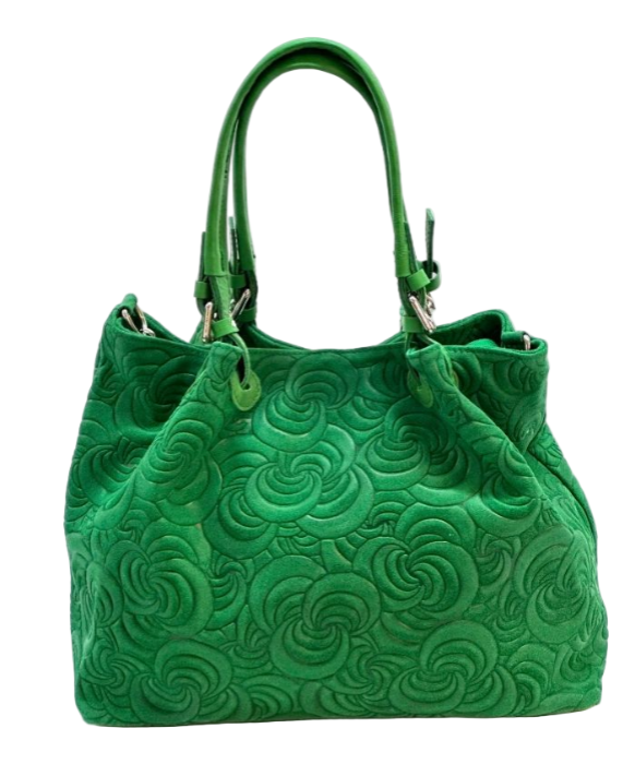 BZNA Bag Amia Esmerald geprägt Leder Italy Damen Shopper Handtasche Schultertasche Tasche