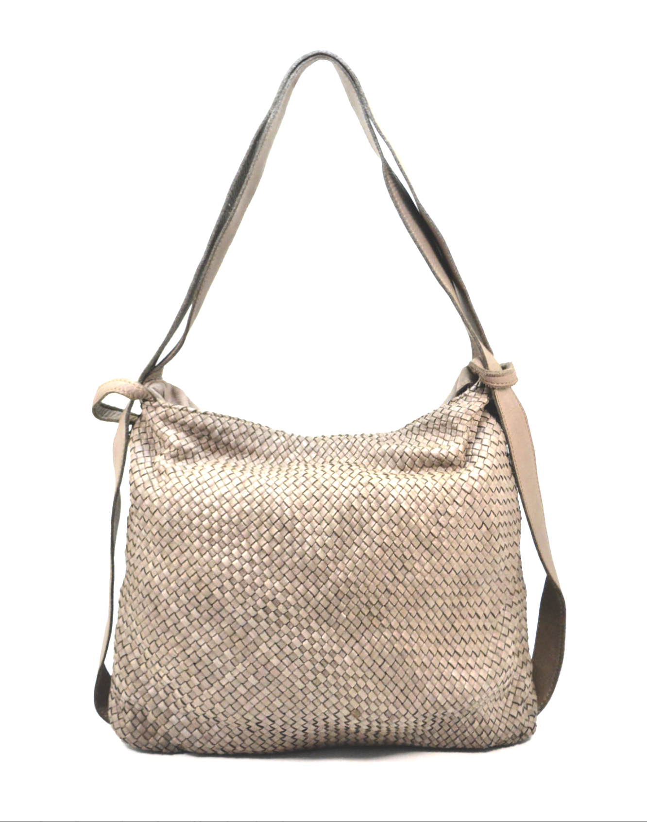 BZNA Berlin Xari Beige  Backpacker Rucksack Schultertasche Beutel Bag Leder