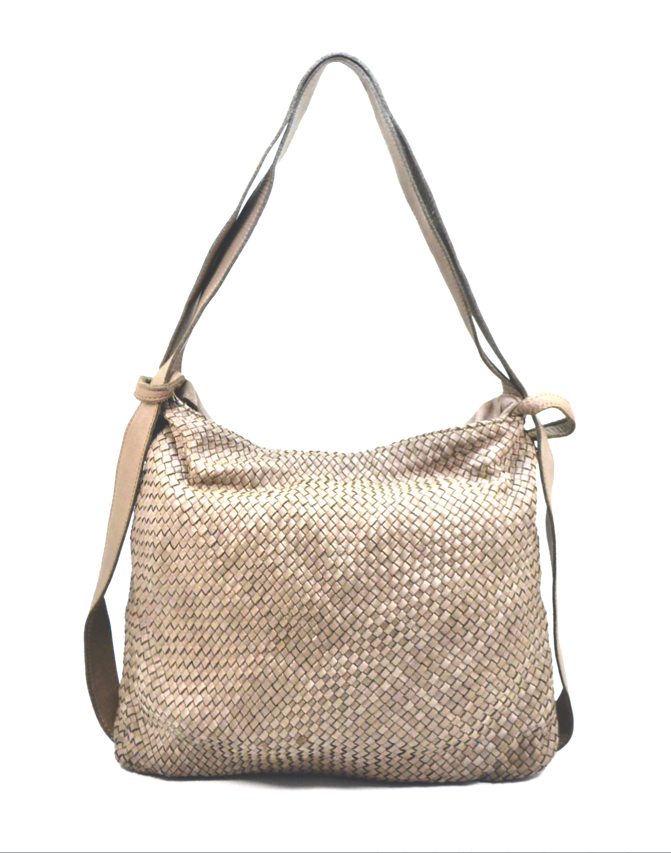 BZNA Berlin Xari Beige  Backpacker Rucksack Schultertasche Beutel Bag Leder - B Z N A