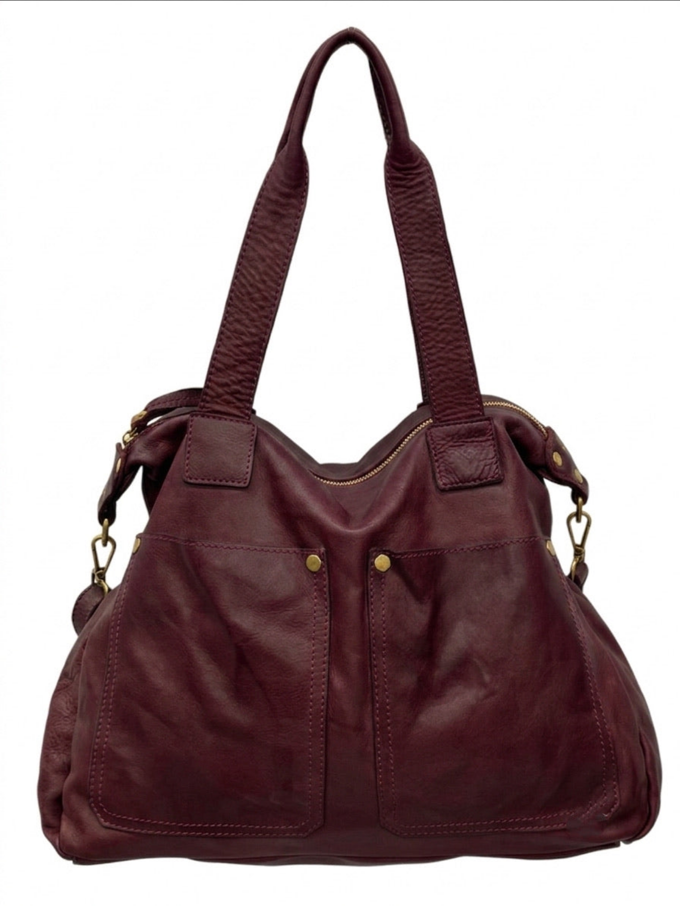 BZNA Bag B0282 Bordeaux Italy Designer Damen Handtasche Schultertasche Unisex