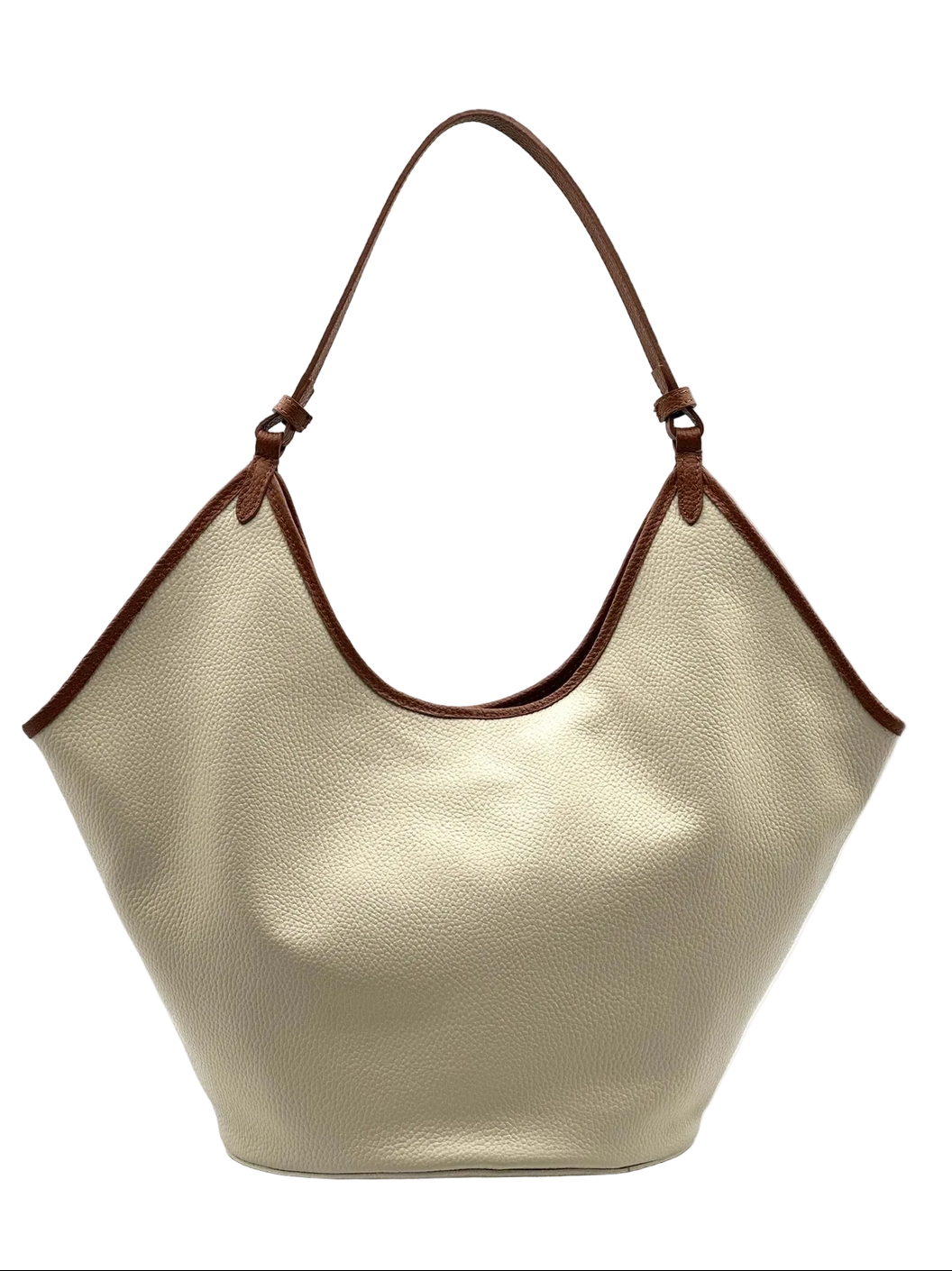 BZNA Bag BO686 Beige Cucio Leder Italy Damen Shopper Handtasche Schultertasche Tasche - B Z N A