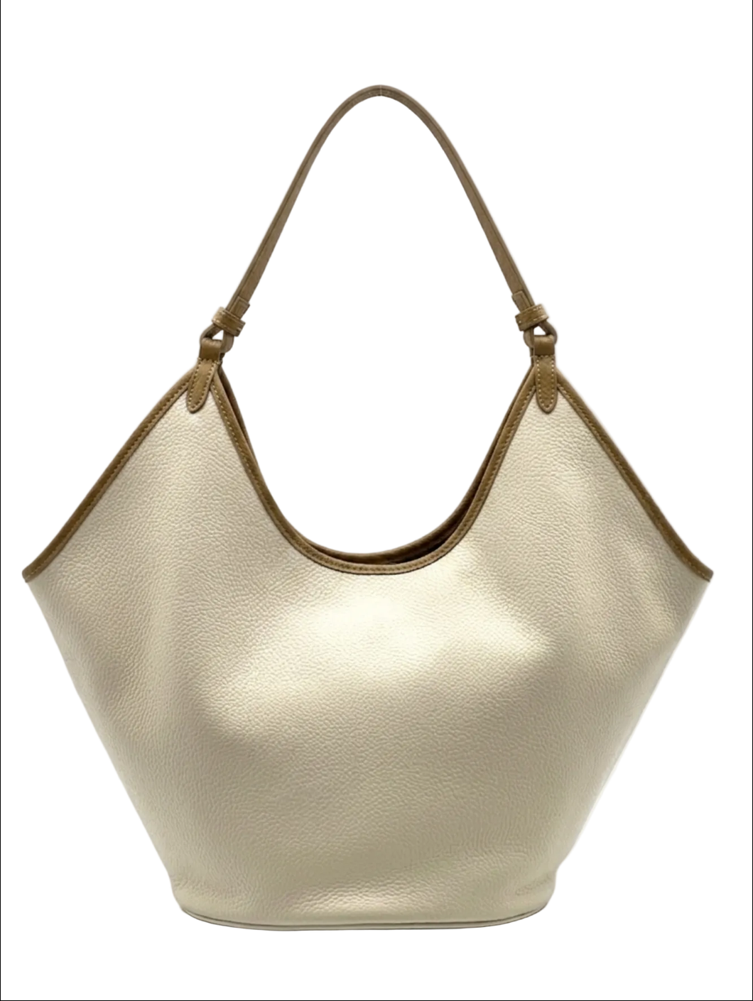 BZNA Bag BO686 Beige Taupe Leder Italy Damen Shopper Handtasche Schultertasche Tasche - B Z N A