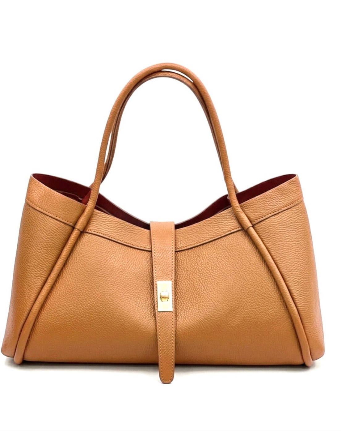 BZNA Bag Funny Cognac Leder Italy Damen Handtasche Schultertasche Tasche - B Z N A