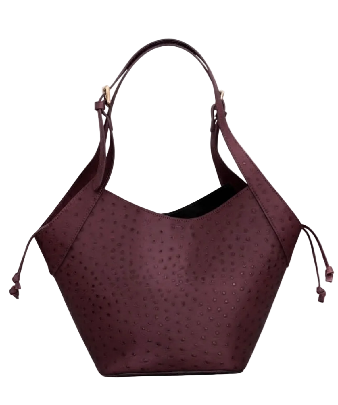 BZNA Bag B0798 Bordeaux Leder Strauß Prägung Italy Damen Shopper Schultertasche Tasche