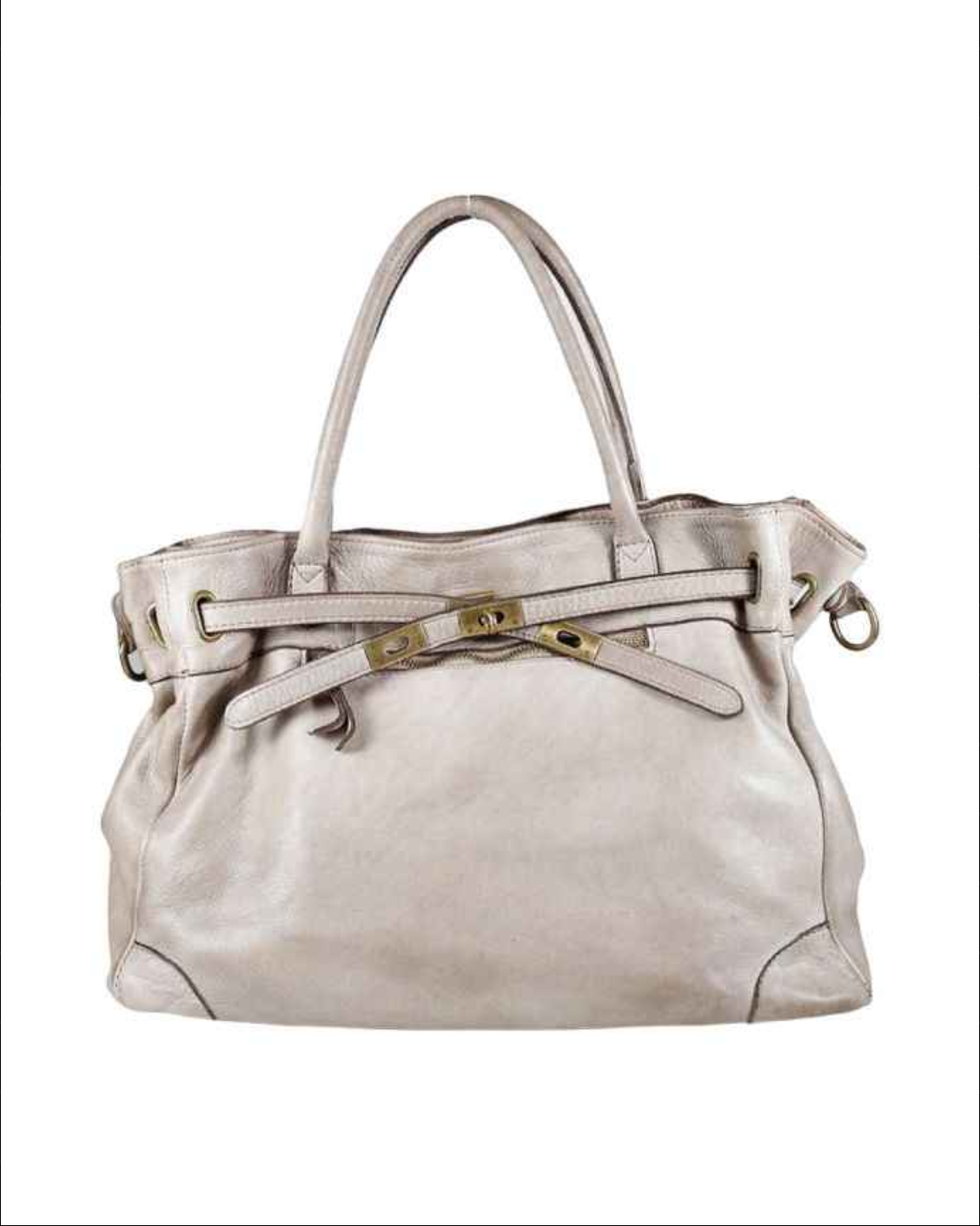 BZNA Bag Mila helles Taupe vintage Italy Designer Business Damen Handtasche Ledertasche Schultertasche Tasche Leder Shopper Neu - B Z N A