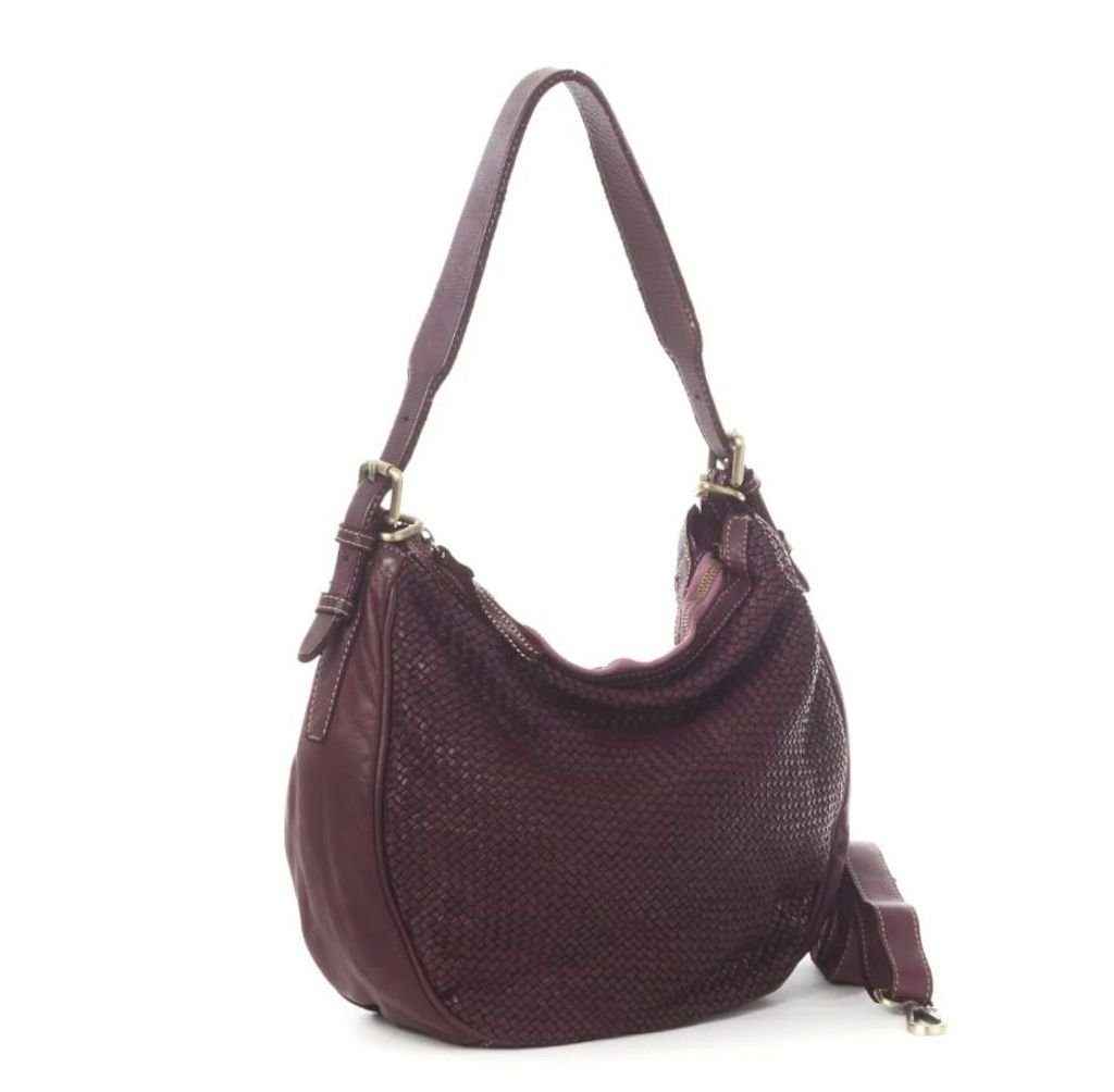 BZNA Bag Anja Bordeaux Italy Designer Beutel Umhängetasche Damen Handtasche Leder