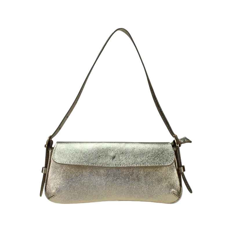 BZNA Bag İkra Oro Metalicca Leder Italy Damen Clutch Handtasche Schultertasche