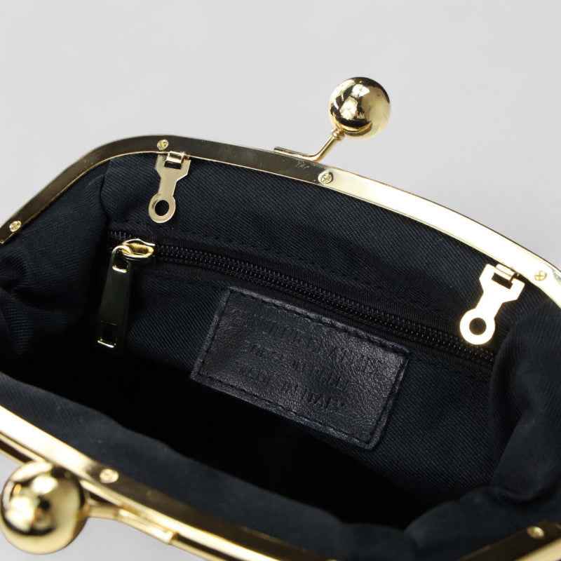 BZNA Bag Merle Moro Wildleder Leder Italy Damen Clutch Handtasche Schultertasche