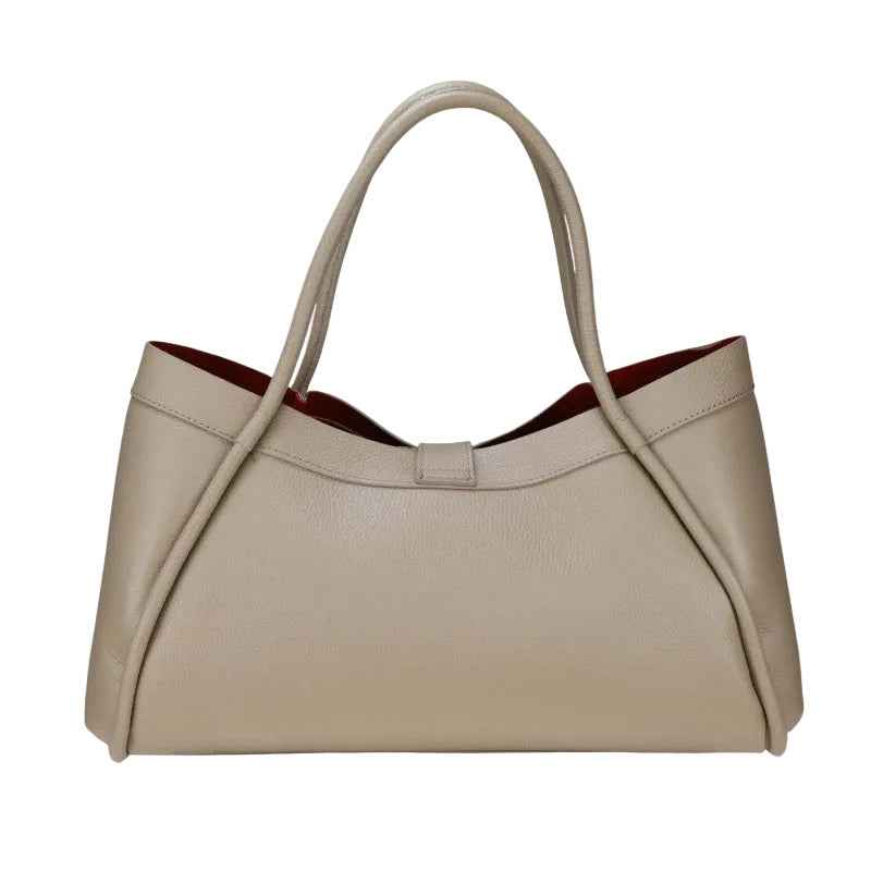 BZNA Bag Funny Beige Leder Italy Damen Handtasche Schultertasche Tasche