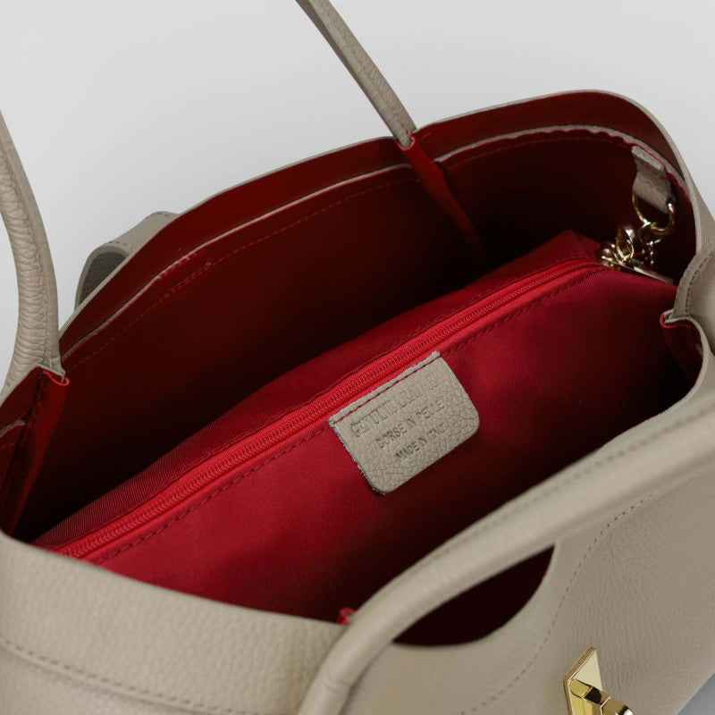 BZNA Bag Funny Rosa Leder Italy Damen Handtasche Schultertasche Tasche