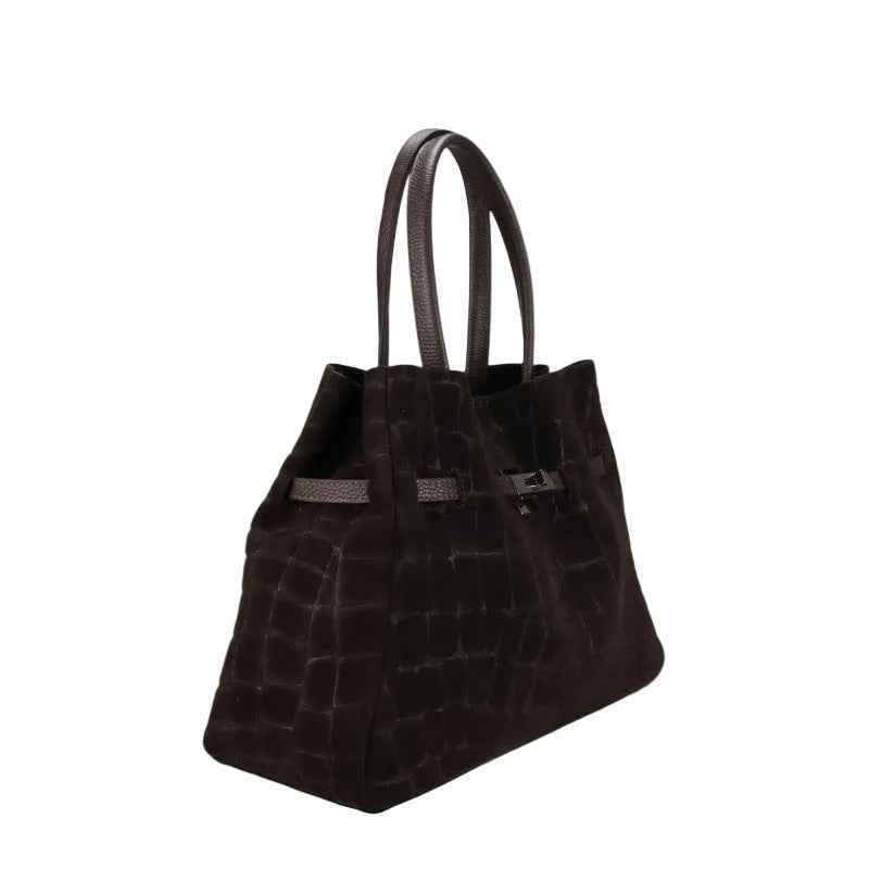BZNA Bag B06261 Bordeaux Wildleder Italy Damen Shopper Schultertasche Tasche