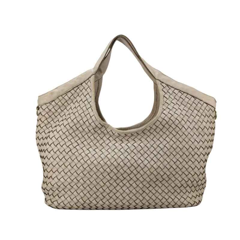 BZNA Bag BL342 Beige Italy Designer Handtasche Schultertasche Tasche Leder Shopper