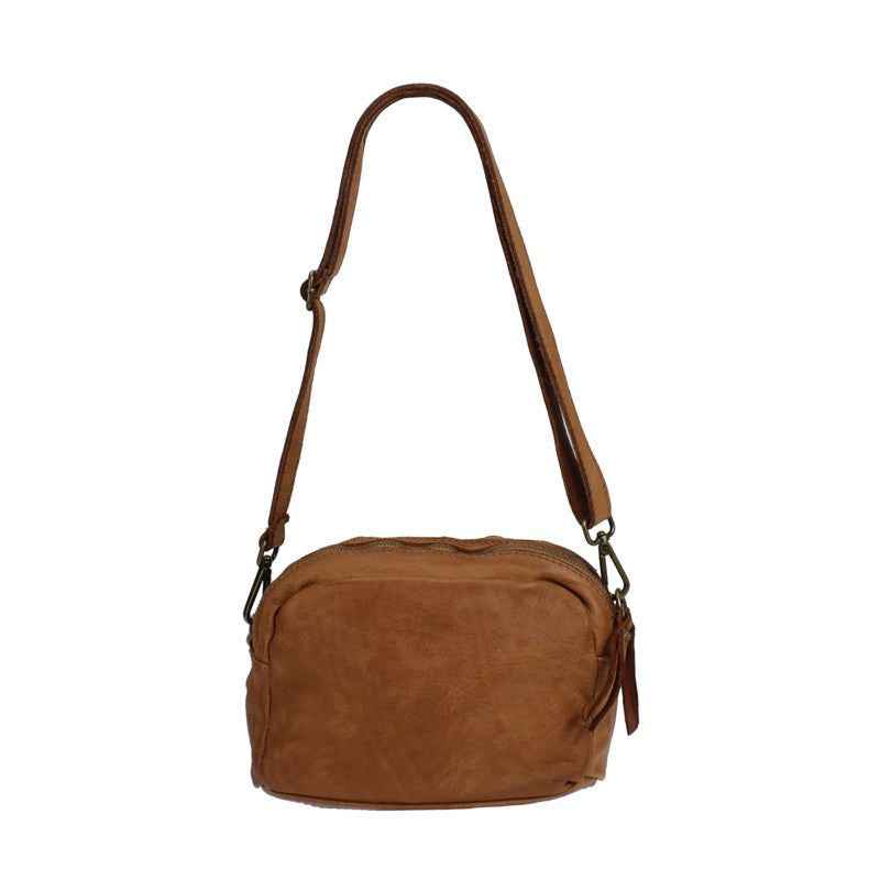 BZNA Bag Lucy cognac Italy Designer Clutch Braided Ledertasche Umhängetasche Damen Handtasche Schultertasche Tasche Leder Shopper Neu