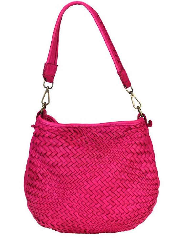 BZNA Bag Alesa Pink Italy Designer Beutel Umhängetasche Damen Handtasche Leder